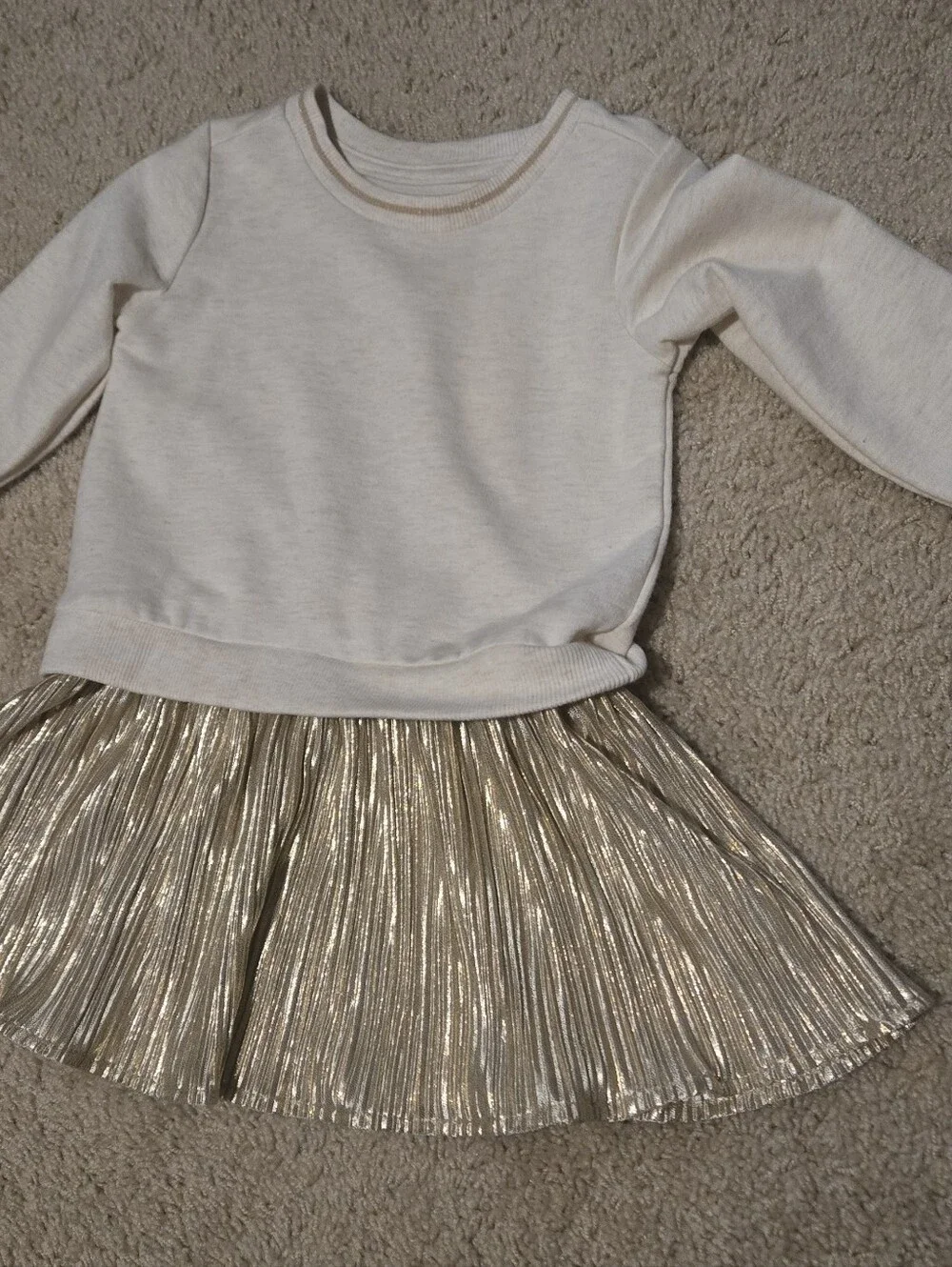 EUC Gymboree Gold And Creme Dress